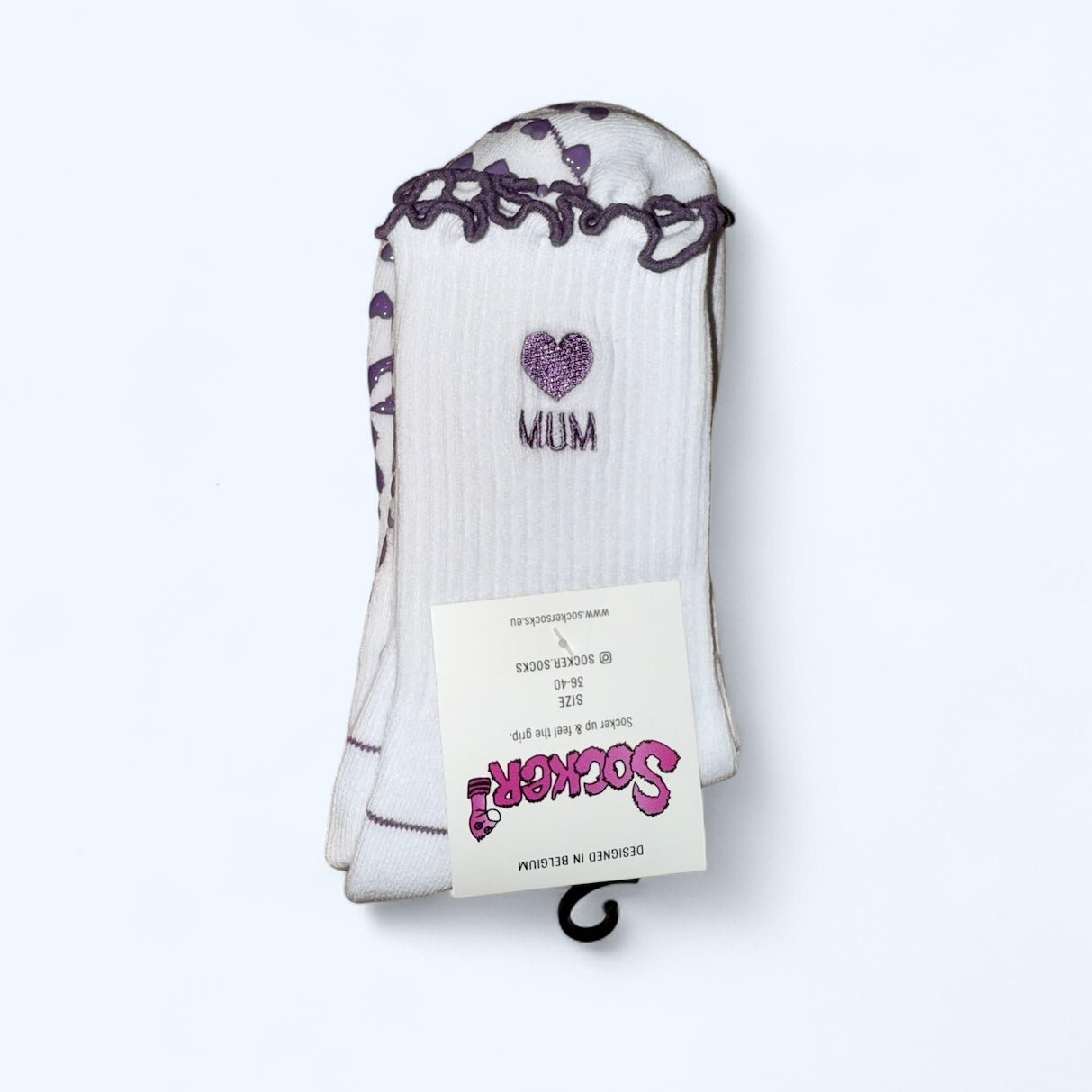 PUPLE MUM LOVE PILATES SOCKS
